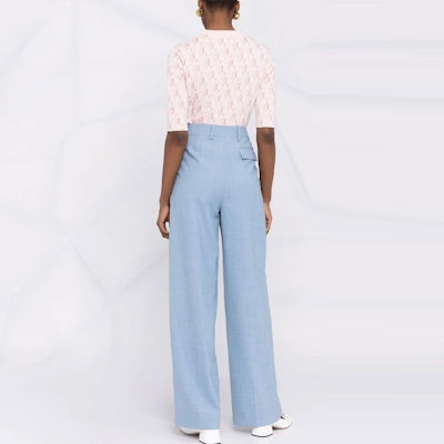 (W) Lanvin Pink Jacquard Knit Kaos Lengan Pendek SS22 RW-TS0037-K205-P2250 Purchase (W) Lanvin Pink Jacquard Knit Kaos Lengan Pendek SS22 RW-TS0037-K205-P2250