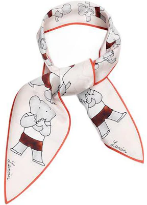 (Women) Lanvin Red/Beige Silk Hairband with BABER Elephant Print AW-SAFT03-BGYM-P21 Buy (Women) Lanvin Red/Beige Silk Hairband with BABER Elephant Print AW-SAFT03-BGYM-P21