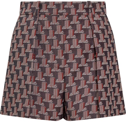 (W) 랑방 SS22 밝은 레드 플리츠 프린트 캐주얼 쇼츠. RW-TR0015-5190-P22 Buy (W) 랑방 SS22 밝은 레드 플리츠 프린트 캐주얼 쇼츠. RW-TR0015-5190-P22