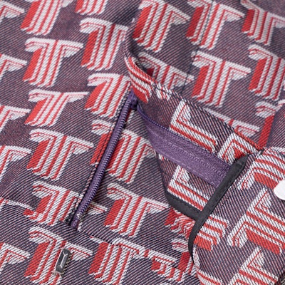 (W) 랑방 SS22 밝은 레드 플리츠 프린트 캐주얼 쇼츠. RW-TR0015-5190-P22 Sizing (W) 랑방 SS22 밝은 레드 플리츠 프린트 캐주얼 쇼츠. RW-TR0015-5190-P22