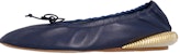 (W) Lanvin Kasut Rata Ballet 'Kulit Kontras Navy' FW-BAOB01-NAPA-E2129