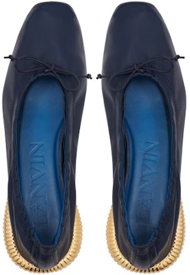 (Women) Lanvin Ballet Flat 'Navy Contrast Leather' FW-BAOB01-NAPA-E2129 Shop (Women) Lanvin Ballet Flat 'Navy Contrast Leather' FW-BAOB01-NAPA-E2129