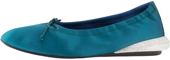(Women) Lanvin Bumpr 'Navy Blue Satin Contrast Ballet Flats' FW-BAOB02-RAST-E21461 (Women) Lanvin Bumpr 'Navy Blue Satin Contrast Ballet Flats' FW-BAOB02-RAST-E21461