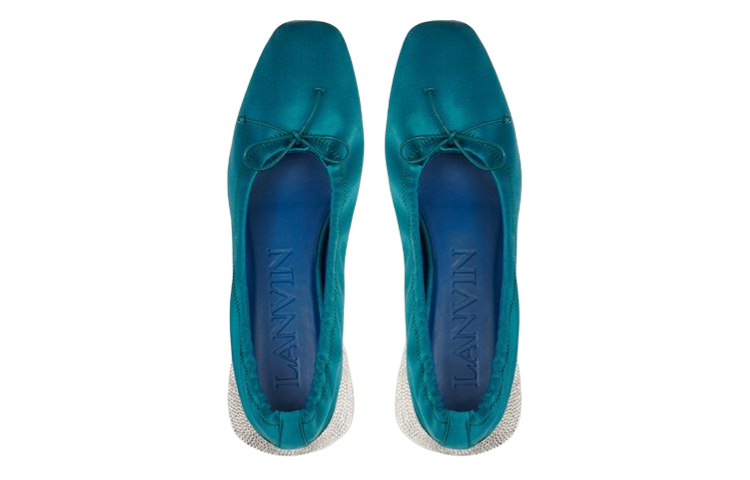 Lookbook (W) Lanvin Bumpr 'Ballet Flats Satin Biru Navy Kontras'. FW-BAOB02-RAST-E21461