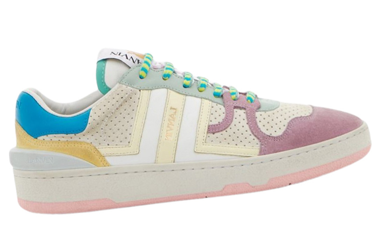 (W) Lanvin Clay Leather Suede 'Valentine's Day White Yellow' 圖 2