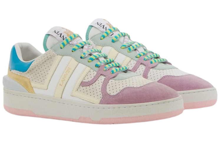 (W) Lanvin Clay Leather Suede 'Valentine's Day White Yellow' 圖 3