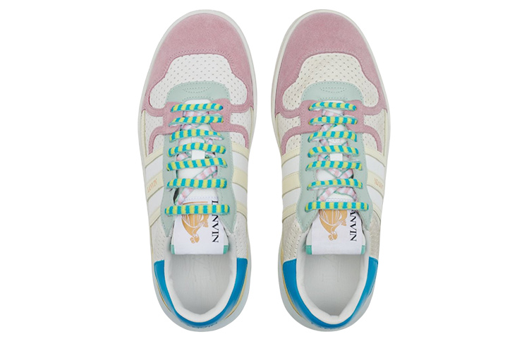 (W) Lanvin Clay Leather Suede 'Valentine's Day White Yellow' 圖 4