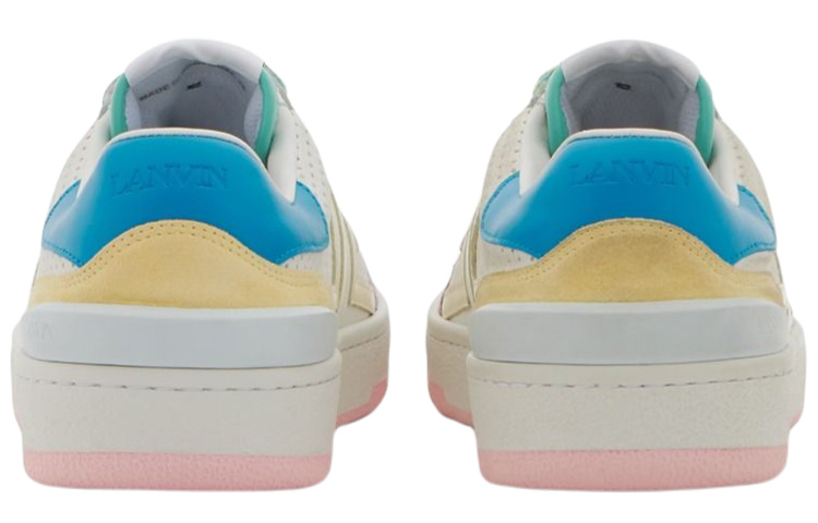 (W) Lanvin Clay Leather Suede 'Valentine's Day White Yellow' 圖 5