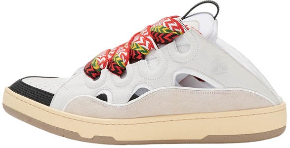 Lanvin浪凡 Curb 皮革綁帶低筒時尚板鞋 女款 白色 Buy Lanvin浪凡 Curb 皮革綁帶低筒時尚板鞋 女款 白色