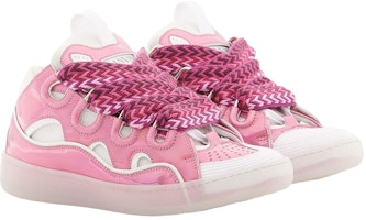 Lanvin浪凡 Curb 皮革 鏡面 低幫系帶 時尚板鞋 女款 粉色 Order Lanvin浪凡 Curb 皮革 鏡面 低幫系帶 時尚板鞋 女款 粉色