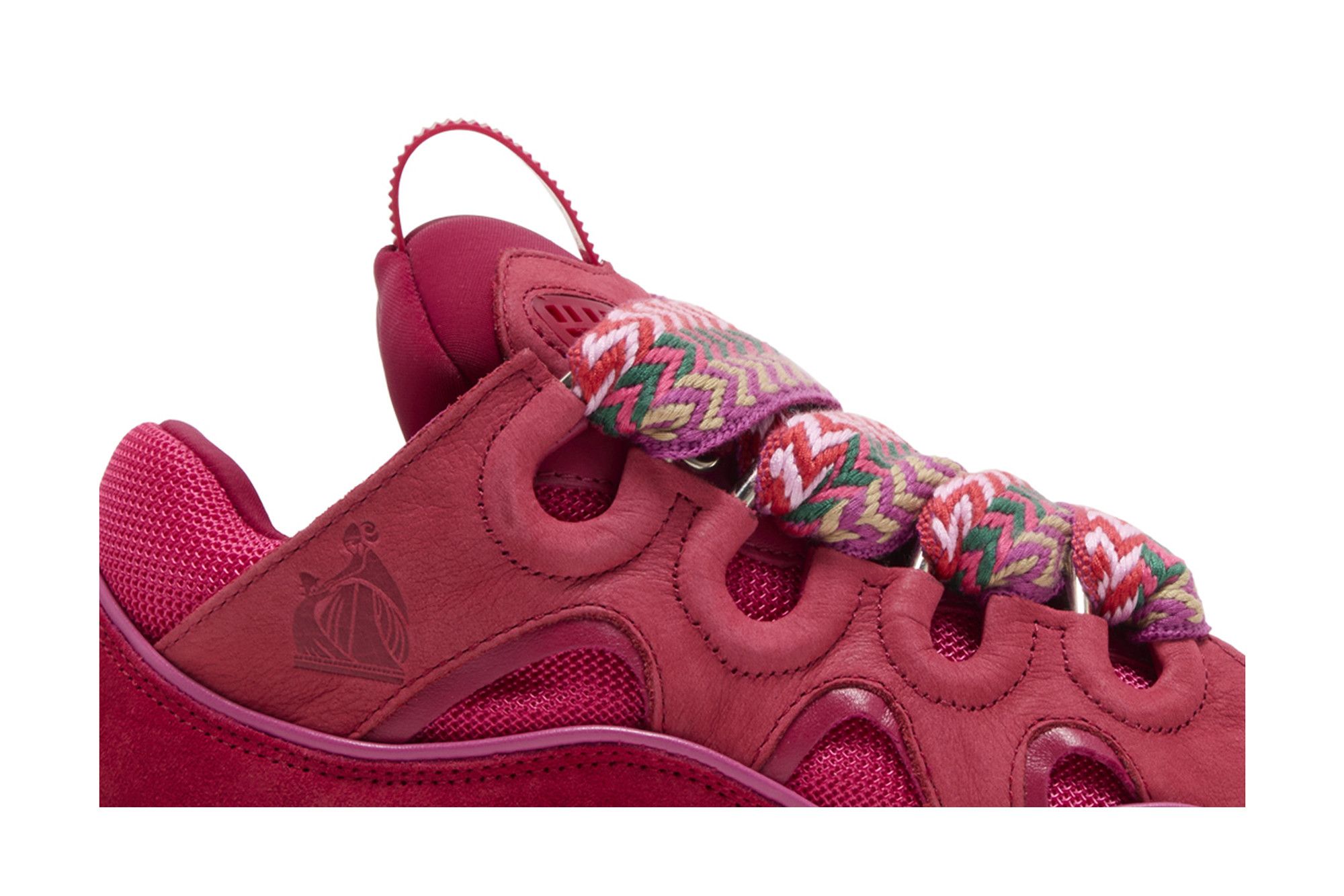 Order Lanvin浪凡 Curb 皮革 系帶低幫 時尚板鞋 女款 紫紅色