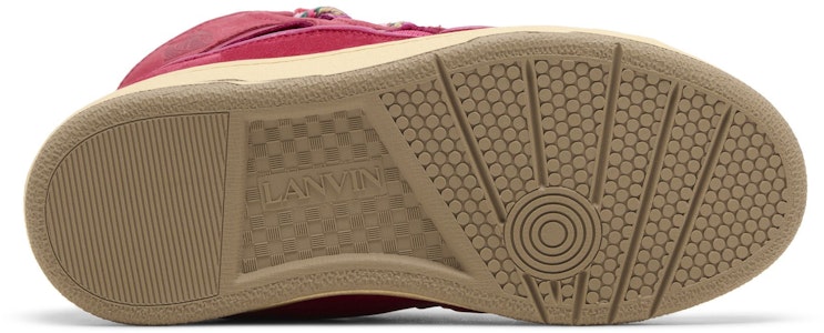 Lanvin浪凡 Curb 皮革 系帶低幫 時尚板鞋 女款 紫紅色 Shop Lanvin浪凡 Curb 皮革 系帶低幫 時尚板鞋 女款 紫紅色