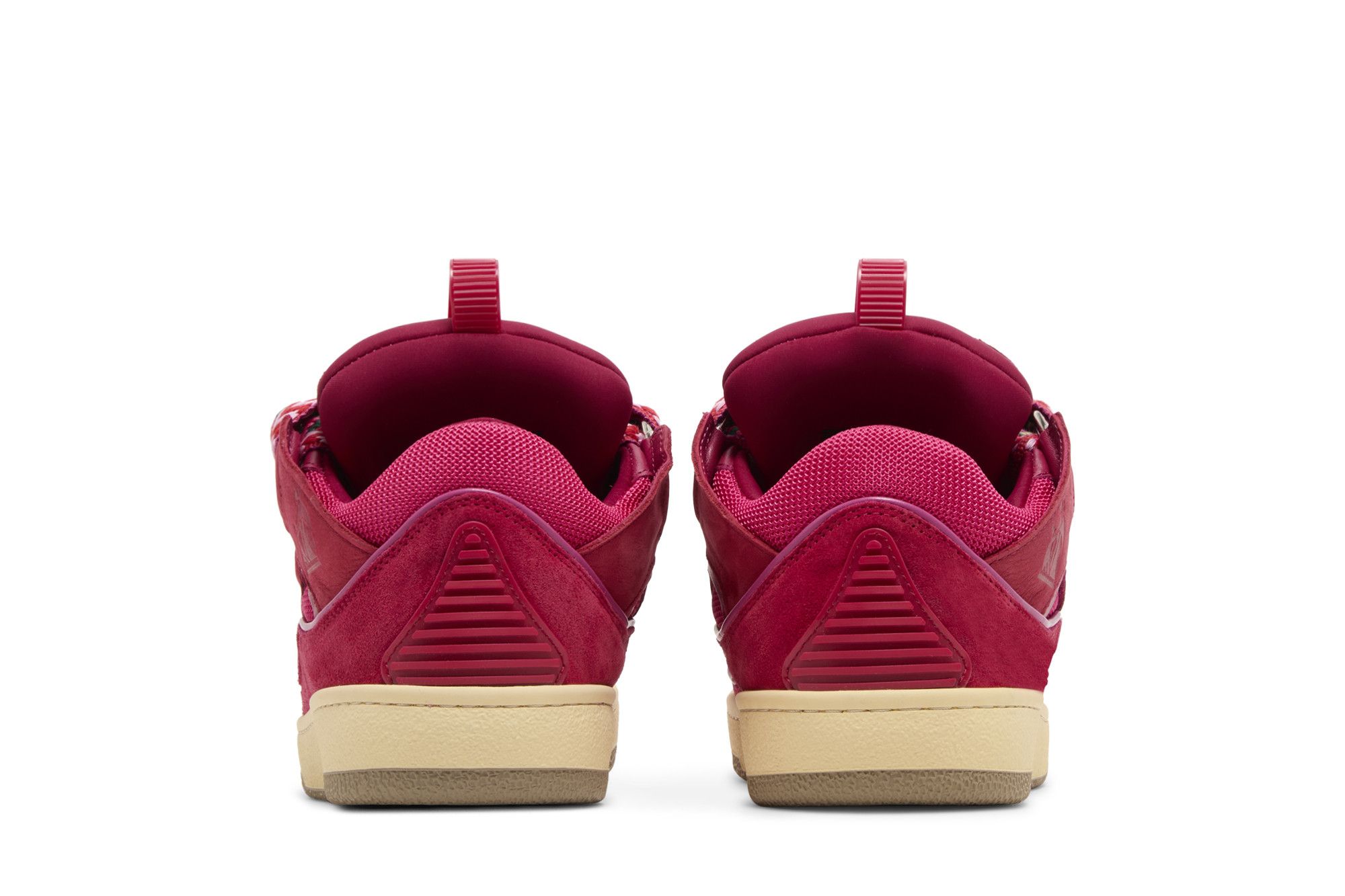 Details for Lanvin浪凡 Curb 皮革 系帶低幫 時尚板鞋 女款 紫紅色