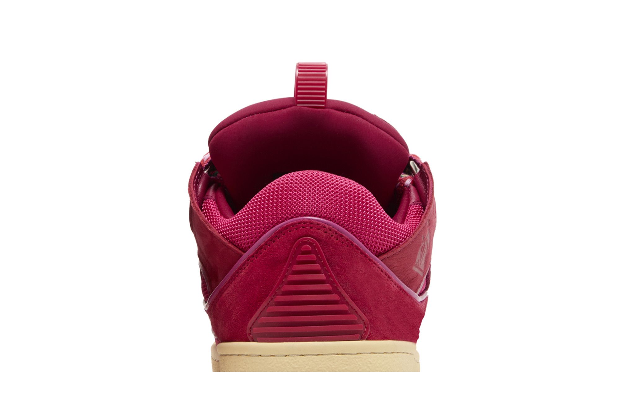 Sizing Lanvin浪凡 Curb 皮革 系帶低幫 時尚板鞋 女款 紫紅色