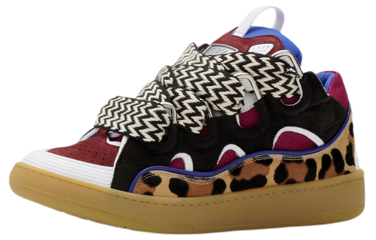 (Women) Lanvin Curb Sneakers 'Animal Print - Black Red' FW-SKDK02-NLEX-H21S1