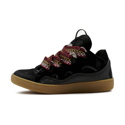 (W) Lanvin Curb Sneakers 'Black Glitter'
