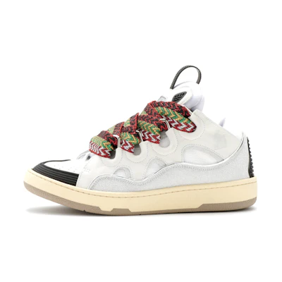 (W) Lanvin Curb Sneakers 'White Glitter'