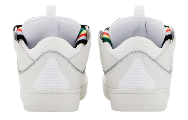 Shop Lanvin 浪凡 Curb 皮革 運動 時尚板鞋 女款 白色