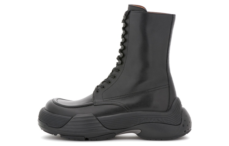 (Women) Lanvin Flash-X Bold Lace Up Leather Boot 'Black' FW-BOSI03-CALF-H221010