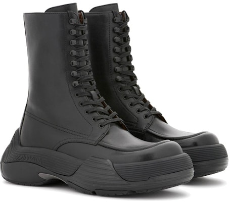 (W) 랑방 블랙 패션 가죽 레이스업 부티 FW-BOSI03-CALF-H221010 Order (W) 랑방 블랙 패션 가죽 레이스업 부티 FW-BOSI03-CALF-H221010