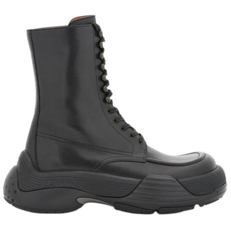 Order (W) Botines de Cuero Lanvin con Cordones 'Moda Negra' FW-BOSI03-CALF-H221010