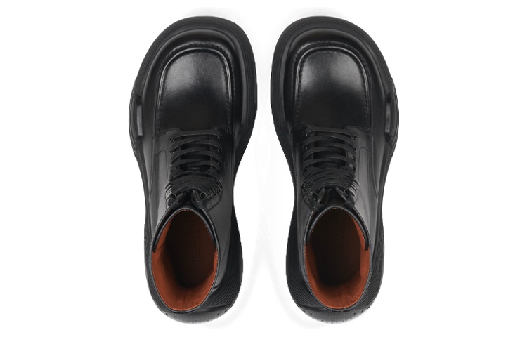 Lookbook (W) ランバン レザー レースアップブーツ (ブラック) FW-BOSI03-CALF-H221010