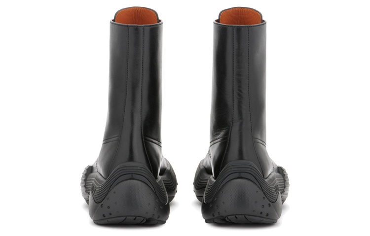 Shop (W) ランバン レザー レースアップブーツ (ブラック) FW-BOSI03-CALF-H221010