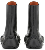Shop (W) Lanvin But Kasut Kulit Bertali 'Black Fashion' FW-BOSI03-CALF-H221010