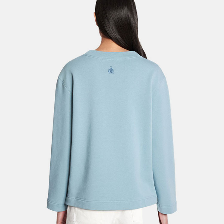 Shop (W) Sudadera Estampado Arte Óptico Lanvin FW22 Mujer Gris Azul RW-SS9027-J008-A22