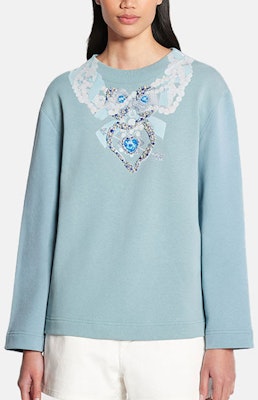 (W) Sudadera Estampado Arte Óptico Lanvin FW22 Mujer Gris Azul RW-SS9027-J008-A22 Purchase (W) Sudadera Estampado Arte Óptico Lanvin FW22 Mujer Gris Azul RW-SS9027-J008-A22