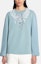 Purchase (W) Sudadera Estampado Arte Óptico Lanvin FW22 Mujer Gris Azul RW-SS9027-J008-A22