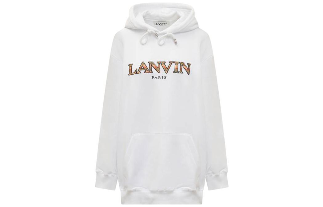 (Women) Lanvin FW23  Embroidered Logo Pullover Hoodie. RW-HO0019-J209-A2301