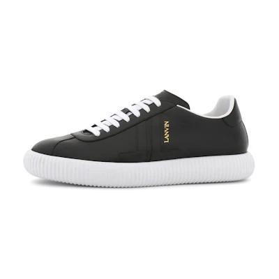 (W) Lanvin Glen Arpege 'Black Leather Low-Top'