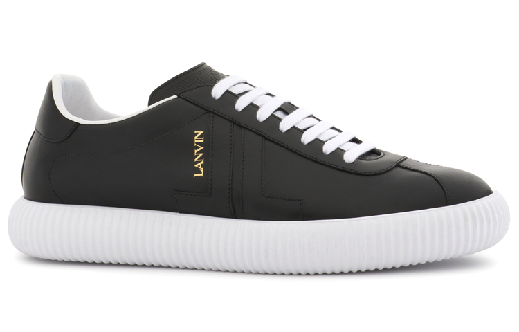 (W) Lanvin Glen Arpege 'Black Leather Low-Top' 圖 2