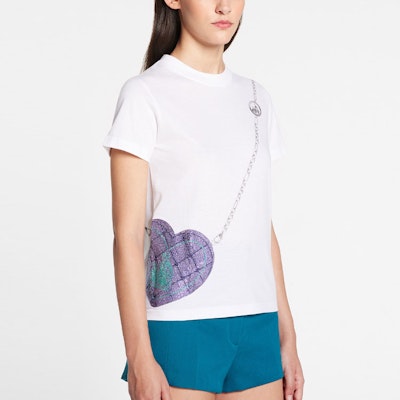 (W) Kaos Lanvin Heart Graphic Crew Neck Putih Lengan Pendek. RW-TS0040-J247-E2200 Shop (W) Kaos Lanvin Heart Graphic Crew Neck Putih Lengan Pendek. RW-TS0040-J247-E2200