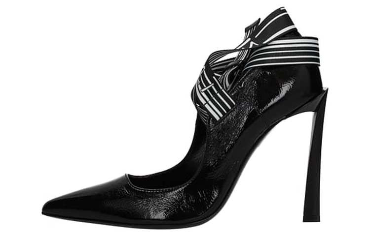 (W) Lanvin High Heel Patent Leather 'Black Fashion'
