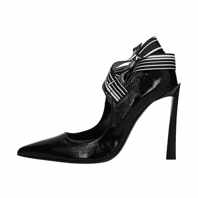 (W) Lanvin High Heel Patent Leather 'Black Fashion'