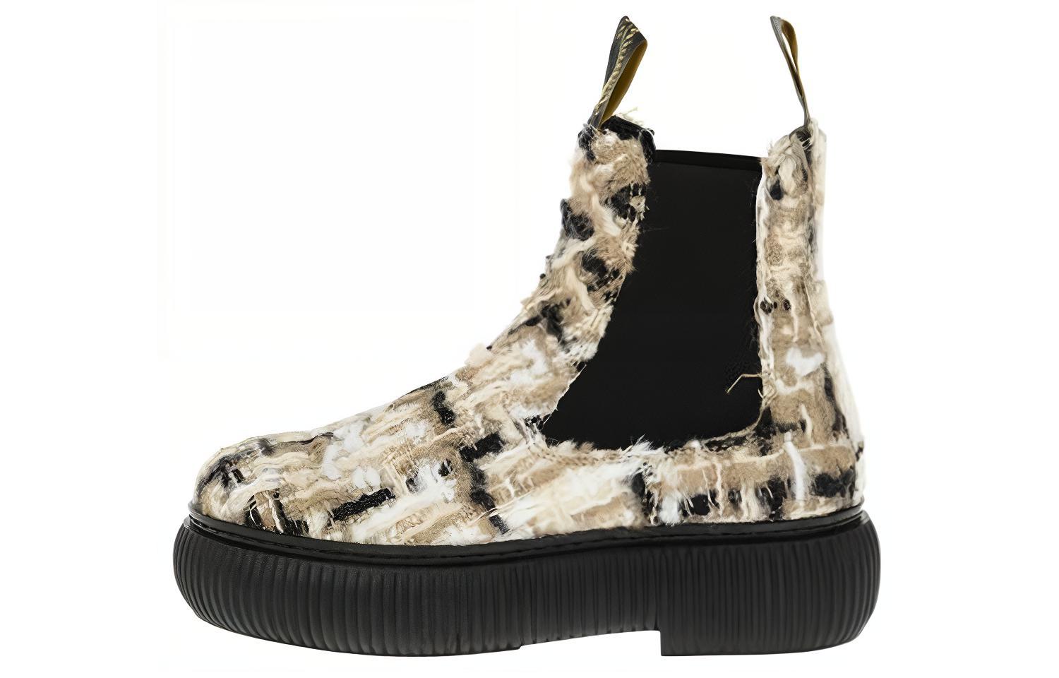 (W) Lanvin Knit Chelsea Boot 'Beige Black'