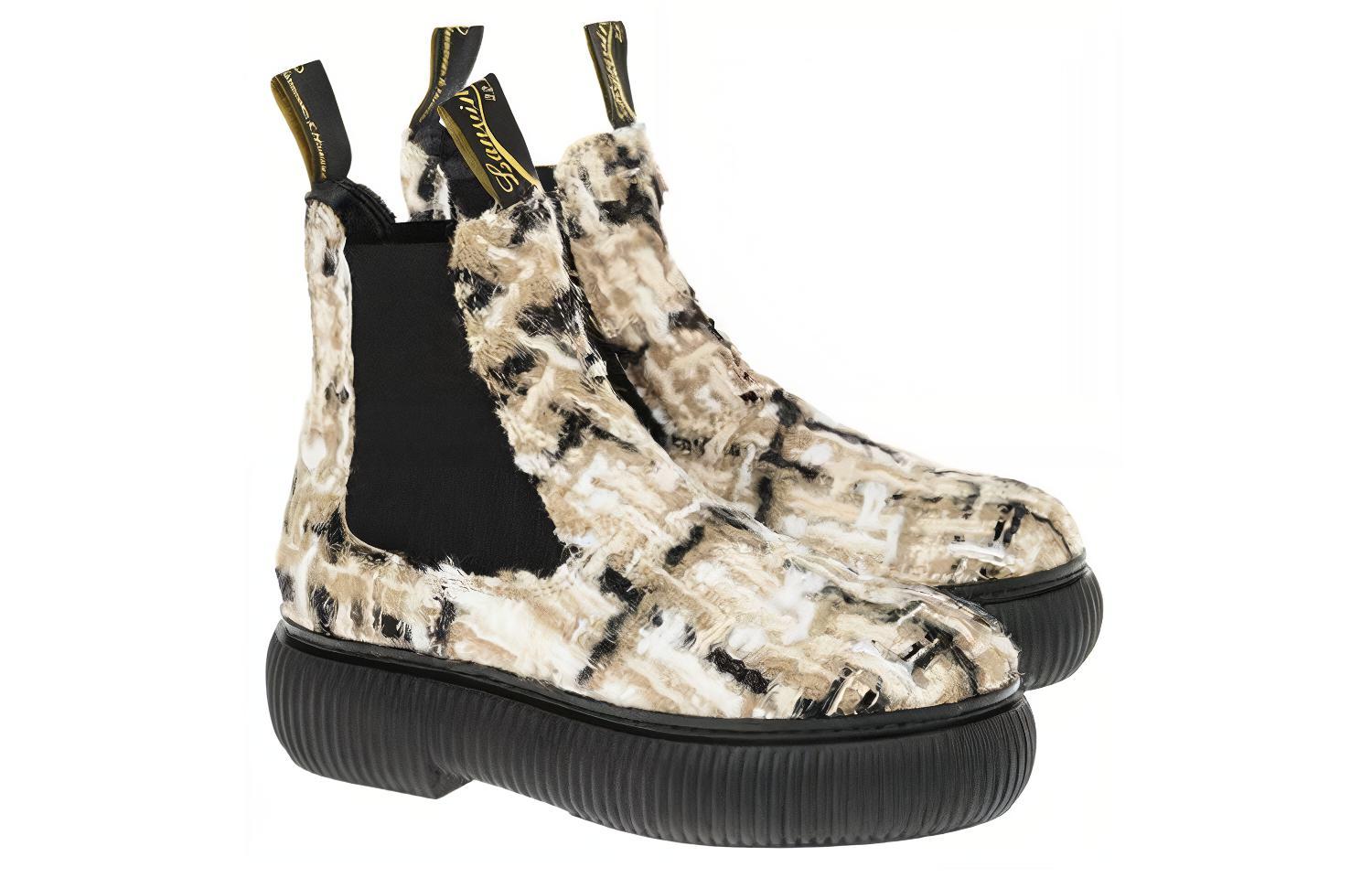 (W) Lanvin Knit Chelsea Boot 'Beige Black' 圖 2