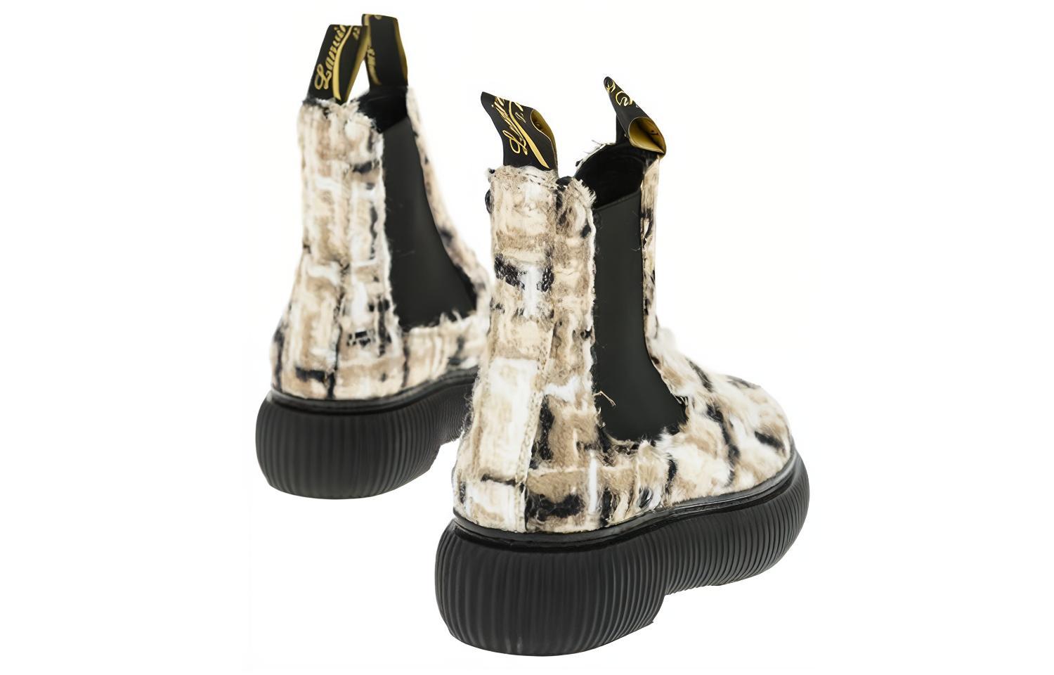 (W) Lanvin Knit Chelsea Boot 'Beige Black' 圖 3