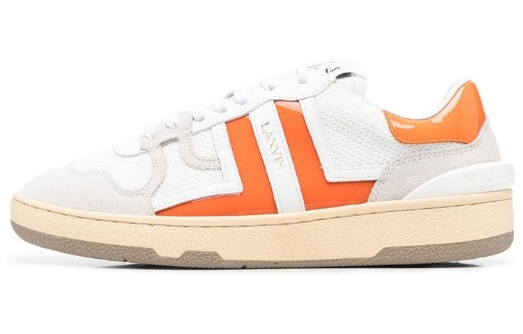 (W) Lanvin Lace-up Fashion Sneaker 'White Orange'