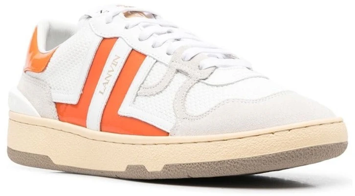 (Women) Lanvin Lace-up Fashion Sneaker 'White Orange' FW-SKDK00-GLOS-A22901 Order (Women) Lanvin Lace-up Fashion Sneaker 'White Orange' FW-SKDK00-GLOS-A22901
