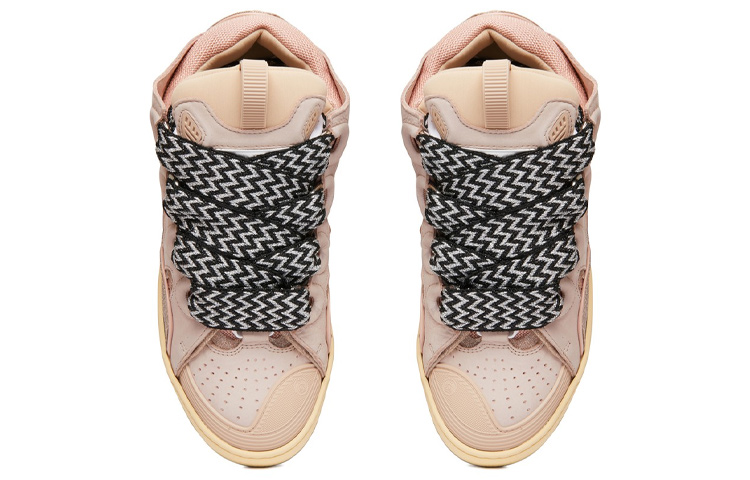 (W) Lanvin Leather Curb Glitter Pale Pink Black White 圖 3