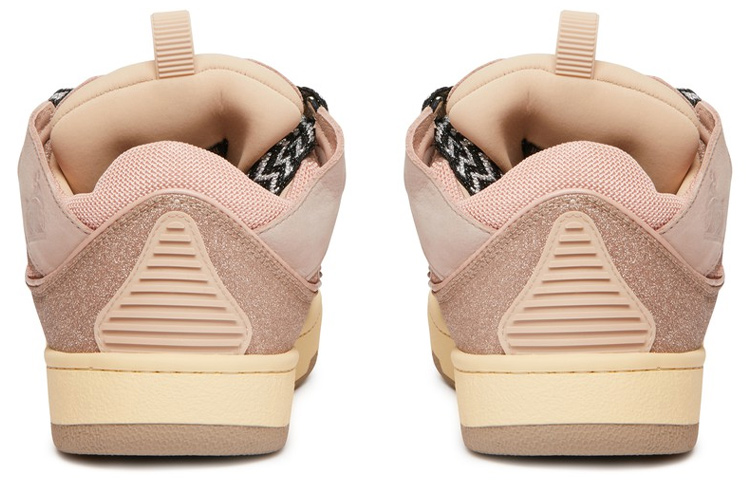 (W) Lanvin Leather Curb Glitter Pale Pink Black White 圖 4