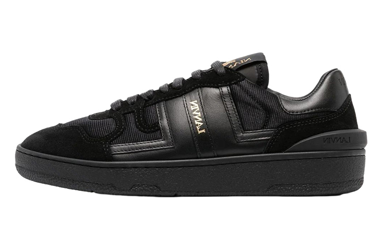 (W) Lanvin Leather Fashion Sneakers 'Black'
