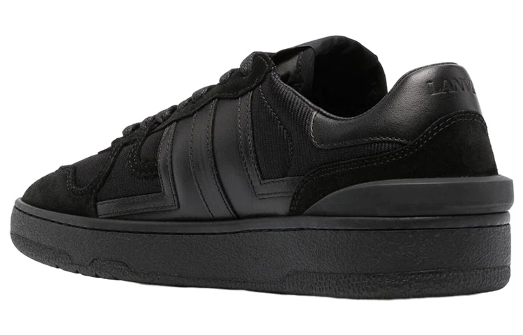 (W) Lanvin Leather Fashion Sneakers 'Black' 圖 4