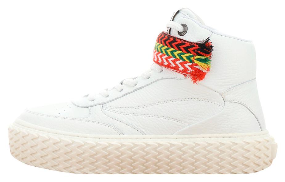 Buy (W) Lanvin Leren Hoge Sneakers ''Wit'' FW-SKLK04-ADRI-P2300