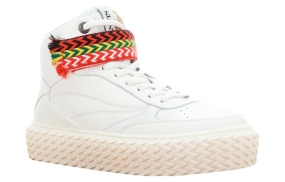 Order (W) Lanvin Leren Hoge Sneakers ''Wit'' FW-SKLK04-ADRI-P2300