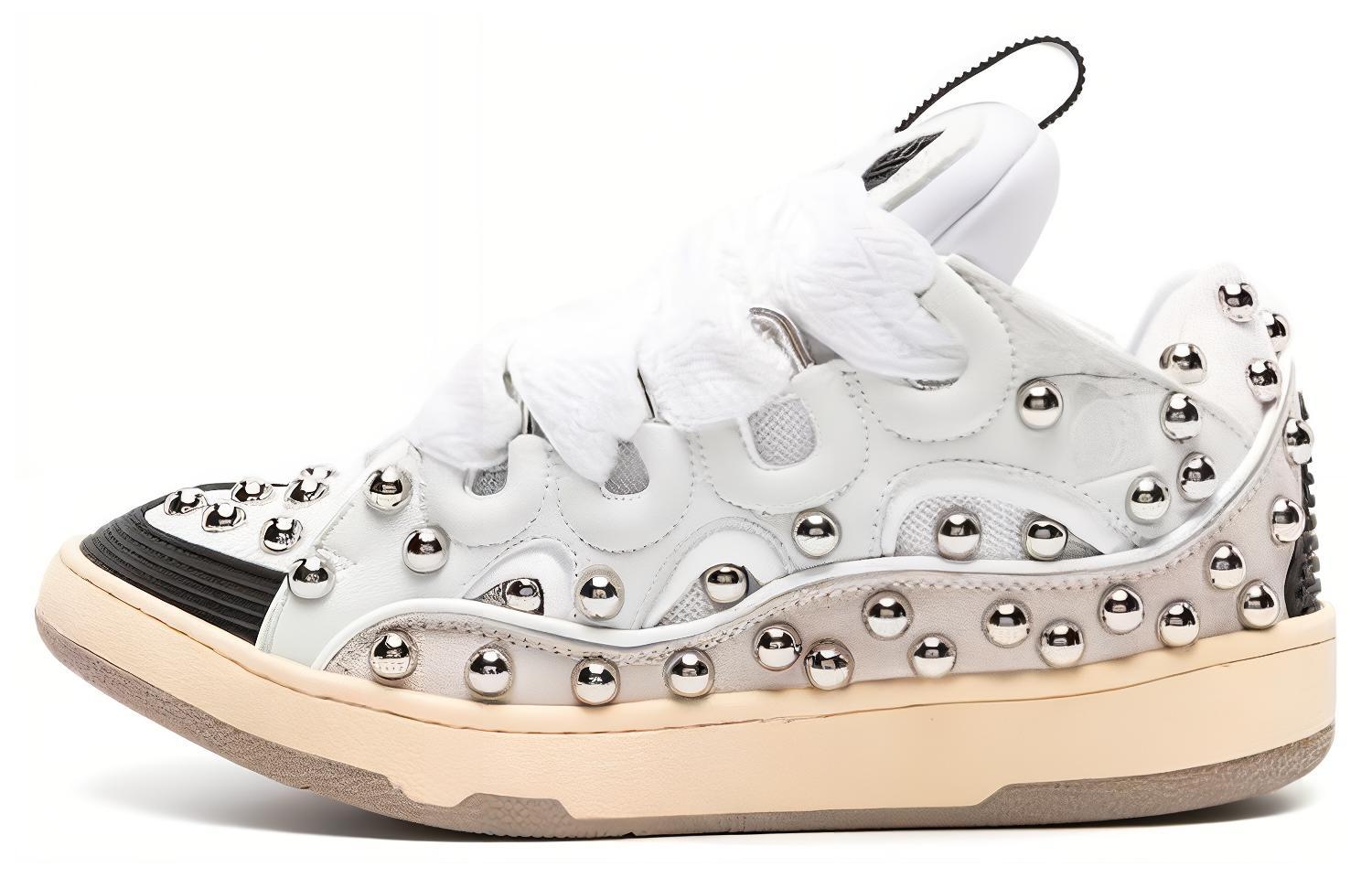(W) Lanvin Leather Low-Top Sneaker 'White CMFT Strap'