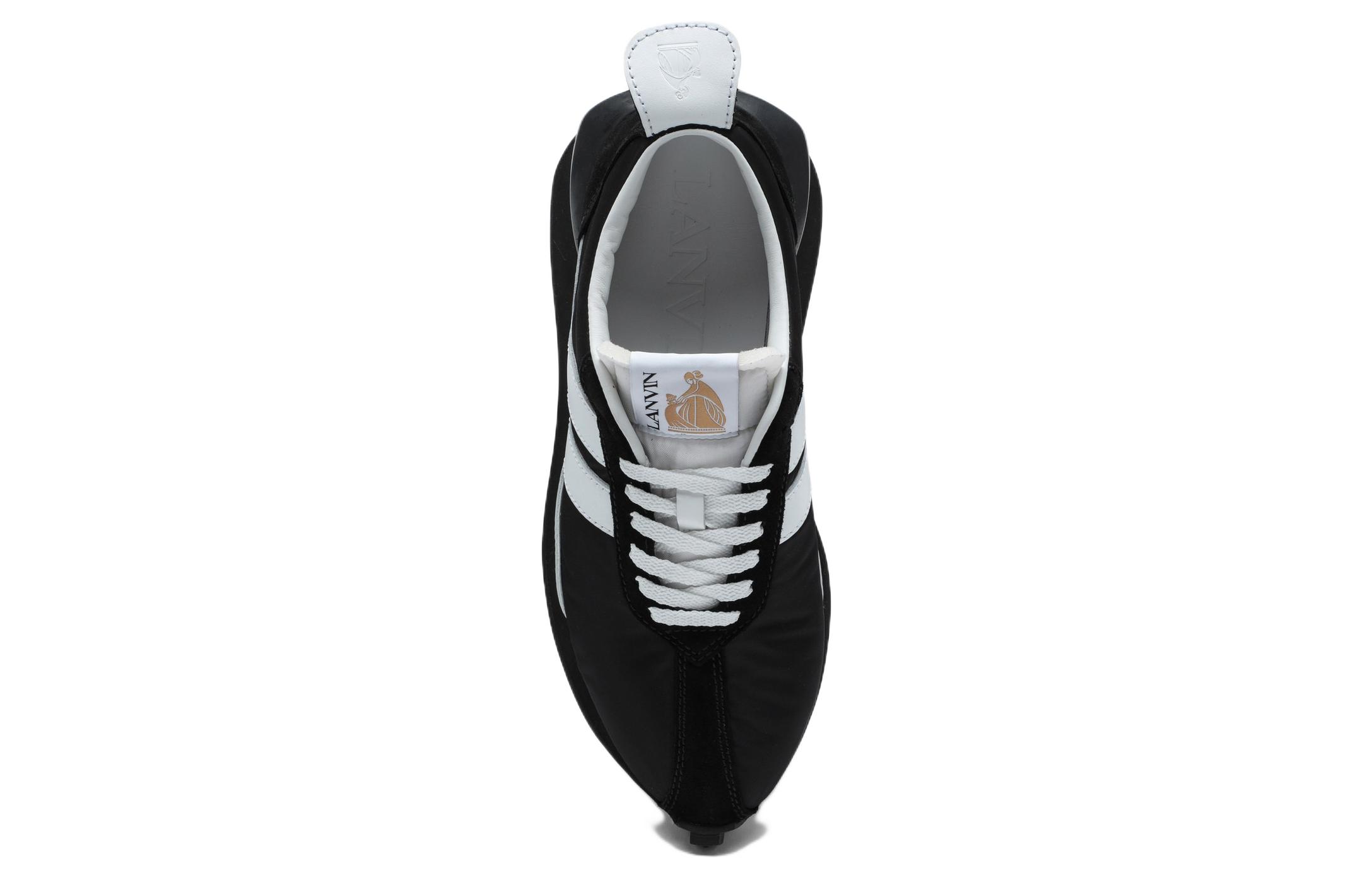 (W) Lanvin Leather Low-Top Sneakers 'Embossed Logo Black' 圖 3